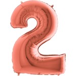Balon foliowy 40" - Rose Gold "2"