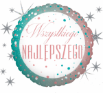 Balon foliowy 18" - Wszystkiego Najlepszego Holograficzny