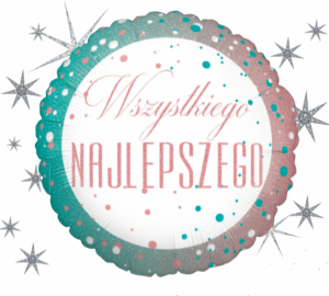 Balon foliowy 18" - Wszystkiego Najlepszego Holograficzny