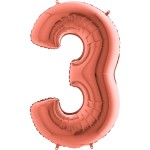 Balon foliowy 40" - Rose Gold "3"