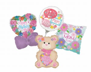 Balony na patyczku 9 cali - 45 szt. Mix Dzień Matki 