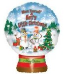 Balon foliowy 31" Kula śnieżna ( luzem) 