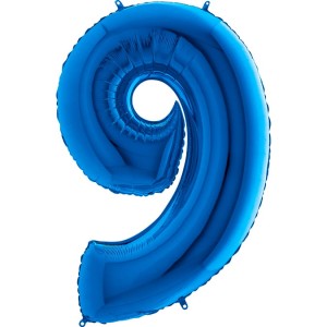Balon foliowy 40''-102cm - niebieski "9"