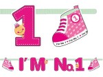 Baner I'm No. 1, różowy, 110cm