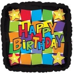 Happy Birthday - kolorowe kwadraty