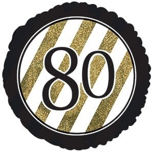 Balon foliowy 18'' - 80 Złoto-czarna