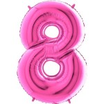 Balon foliowy 40'' - Fuksja "8"    