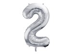 Balon foliowy  34'' - Srebrny "2"