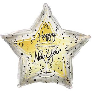 Balon foliowy 18" - Happy New Year (pakowany)