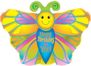 Balon foliowy 20"- HBD Butterfly