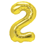 Balon foliowy -  złoty 100cm  "2" 