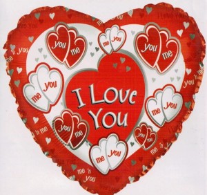 Balon foliowy - serce - you & me