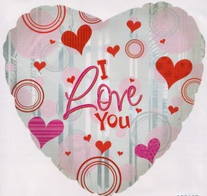 Balon foliowy - serce  - serduszka 18" - luz