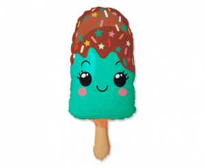 Balon foliowy 24" -  Lód na patyku turkusowy