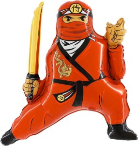 Balon foliowy 21" Ninja Czerwony Luz