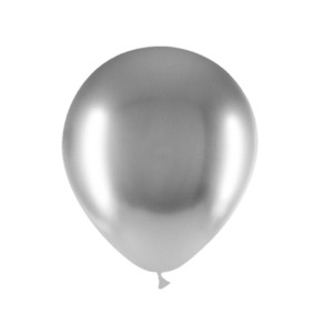 Balony lateksowe - BRILLIANT B02- 12'' kolor  srebrny 50 szt. 