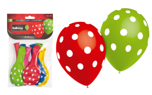 Balony lateksowe - KROPKI - zestaw 8szt.