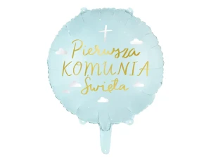 Balon foliowy -  Komunia Święta, 45 cm