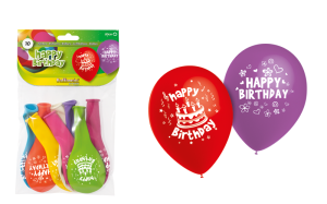 Balony lateksowe - HAPPY BIRTHDAY - zestaw 10szt.    