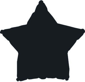 Balon foliowy -  gwiazdka 17" - luz    