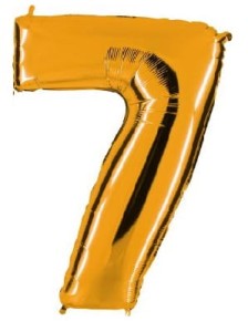 Balon foliowy 40'' - Złoty "7"
