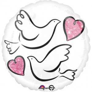 Balon foliowy 18'' - Gołąbki