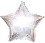 Balon foliowy - Gwiazdka srebrna 17"- luz