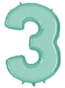 Balon foliowy 40'' - turkusowy "3"