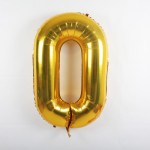 Balon foliowy 40'' - Złoty "0"