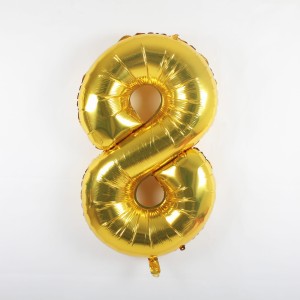Balon foliowy 40'' - Złoty "8"