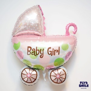 Balon foliowy 28'' - Wózek Baby Girl (luzem)