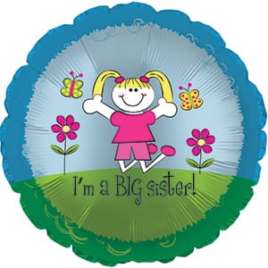Balon foliowy - I'm a big sister (5szt.)