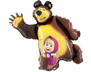 Balon foliowy 36'' - Masha i niedźwiedź (luzem)