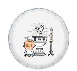 Balon foliowy 18'' - Chrzest Chłopca