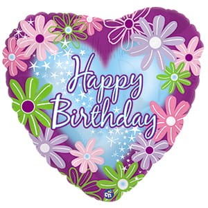 Balon foliowy - HB fioletowe serce