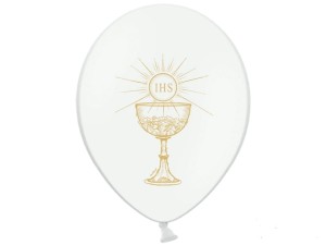 Balon lateksowy 12'' - Pierwsza Komunia Święta - 1szt