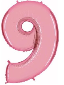 Balon foliowy 40'' - Różowy "9"