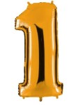 Balon foliowy 40'' - Złoty "1"