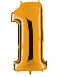 Balon foliowy 40'' - Złoty "1"