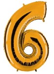 Balon foliowy 40'' - Złoty "6"