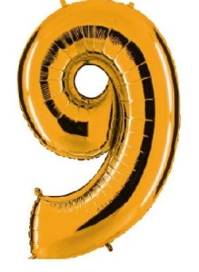 Balon foliowy 40'' - Złoty "9"